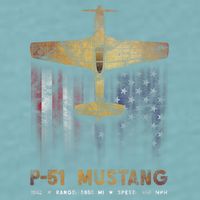 P51 Mustang WWII Fighter Plane Sueded Cloud Jersey T-Shirt
