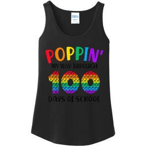 Poppin My Way Through 100 Days of School 100th Day Pop Ladies Essential Tank