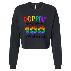 Poppin My Way Through 100 Days of School 100th Day Pop Cropped Pullover Crew