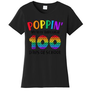 Poppin My Way Through 100 Days of School 100th Day Pop Women's T-Shirt