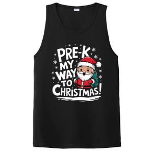 Prek My Way To Christmas Cute Santa Preschool Snowflake Great Gift PosiCharge Competitor Tank