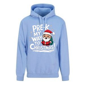 Prek My Way To Christmas Cute Santa Preschool Snowflake Great Gift Unisex Surf Hoodie