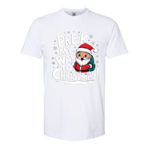 Prek My Way To Christmas Cute Santa Preschool Snowflake Great Gift Softstyle CVC T-Shirt