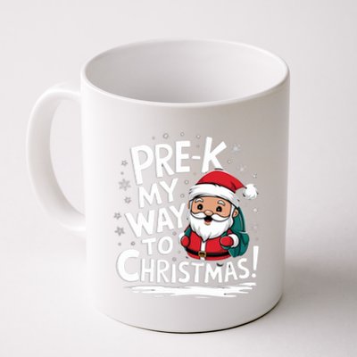 Prek My Way To Christmas Cute Santa Preschool Snowflake Great Gift Coffee Mug