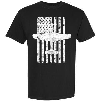 P51 Mustang Wwii Fighter Airplane Vintage Flag Gift Garment-Dyed Heavyweight T-Shirt