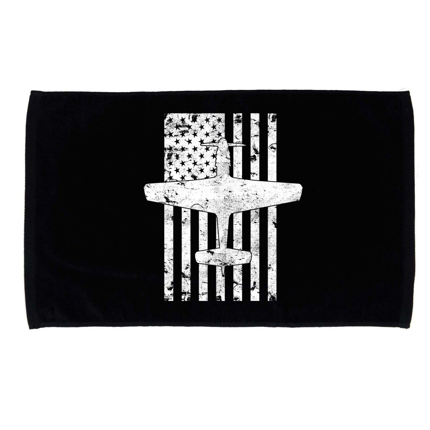 P51 Mustang Wwii Fighter Airplane Vintage Flag Gift Microfiber Hand Towel