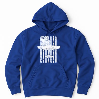 P51 Mustang Wwii Fighter Airplane Vintage Flag Gift Hoodie