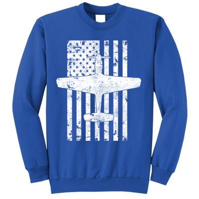P51 Mustang Wwii Fighter Airplane Vintage Flag Gift Sweatshirt