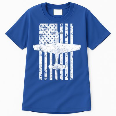 P51 Mustang Wwii Fighter Airplane Vintage Flag Gift Tall T-Shirt
