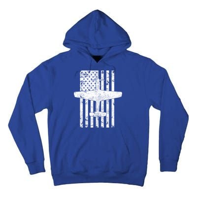 P51 Mustang Wwii Fighter Airplane Vintage Flag Gift Tall Hoodie
