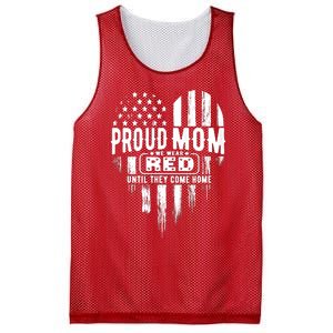 Proud Mom We Wear Red Friday Military Mesh Reversible Basketball Jersey Tank