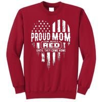 Proud Mom We Wear Red Friday Military Tall Sweatshirt