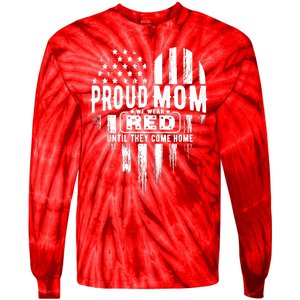 Proud Mom We Wear Red Friday Military Tie-Dye Long Sleeve Shirt