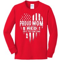 Proud Mom We Wear Red Friday Military Kids Long Sleeve Shirt