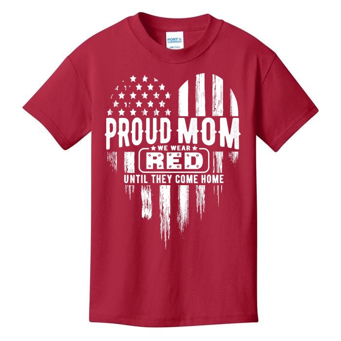 Proud Mom We Wear Red Friday Military Kids T-Shirt