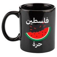 Palestine Map Watermelon Arabic Calligraphy 11oz C Handle Ceramic Mug