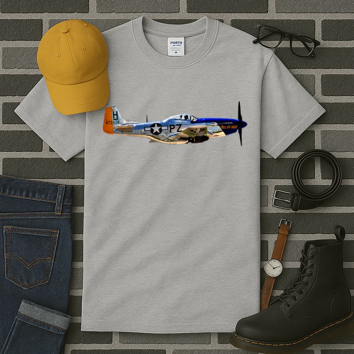P51 Mustang WWII Fighter Plane US Military Aviation History Tall T-Shirt