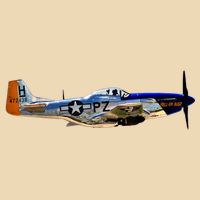 P51 Mustang WWII Fighter Plane US Military Aviation History Drawstring Bag