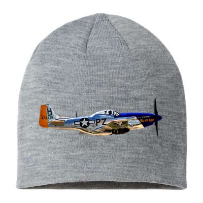 P51 Mustang WWII Fighter Plane US Military Aviation History Sustainable Beanie