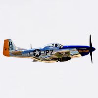 P51 Mustang WWII Fighter Plane US Military Aviation History Adult Drive Performance Visor