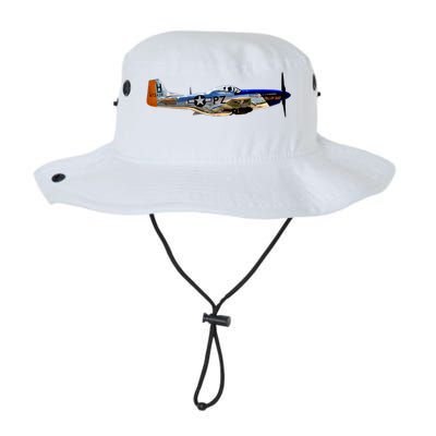 P51 Mustang WWII Fighter Plane US Military Aviation History Bucket Hat