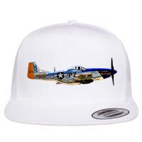 P51 Mustang WWII Fighter Plane US Military Aviation History Flatbill Hat