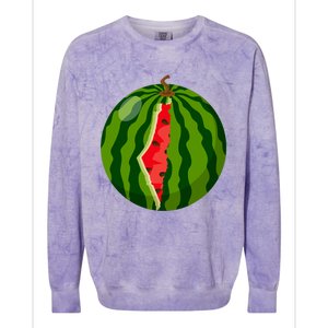 Palestine Map Watermelon Arabic Calligraphy Colorblast Crewneck Sweatshirt