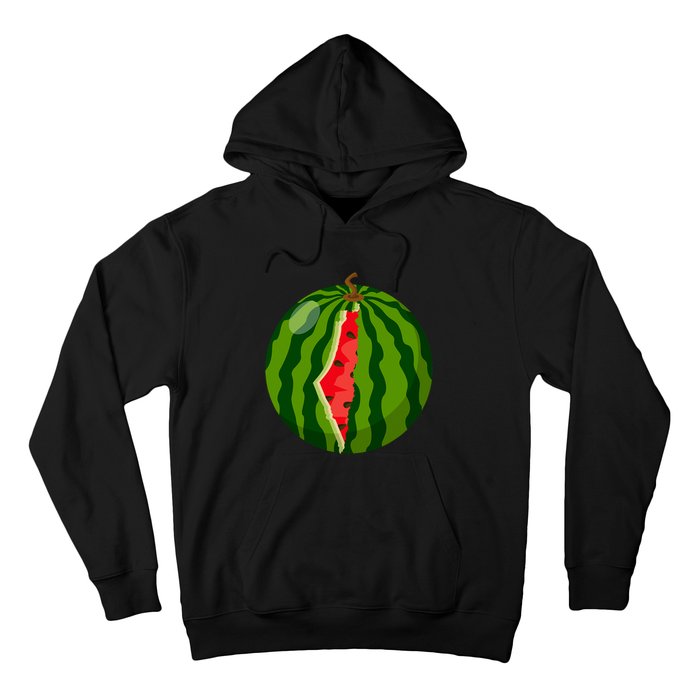 Palestine Map Watermelon Arabic Calligraphy Hoodie