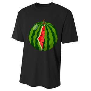 Palestine Map Watermelon Arabic Calligraphy Performance Sprint T-Shirt