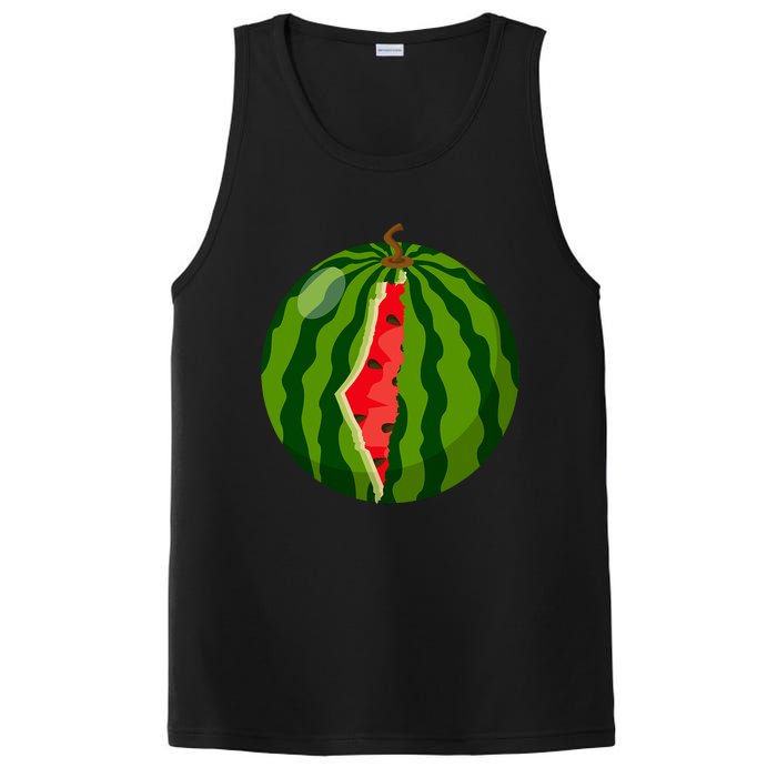 Palestine Map Watermelon Arabic Calligraphy PosiCharge Competitor Tank