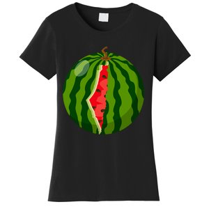 Palestine Map Watermelon Arabic Calligraphy Women's T-Shirt