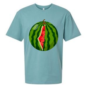 Palestine Map Watermelon Arabic Calligraphy Sueded Cloud Jersey T-Shirt