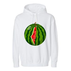 Palestine Map Watermelon Arabic Calligraphy Garment-Dyed Fleece Hoodie