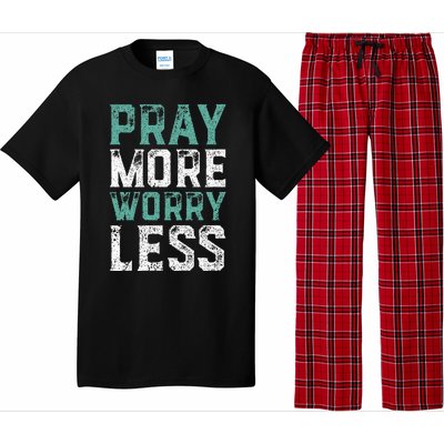 Pray More Worry Less Christian Faith Pajama Set