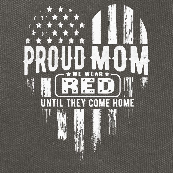 Proud Mom We Wear Red Friday Military Cotton Canvas Backpack