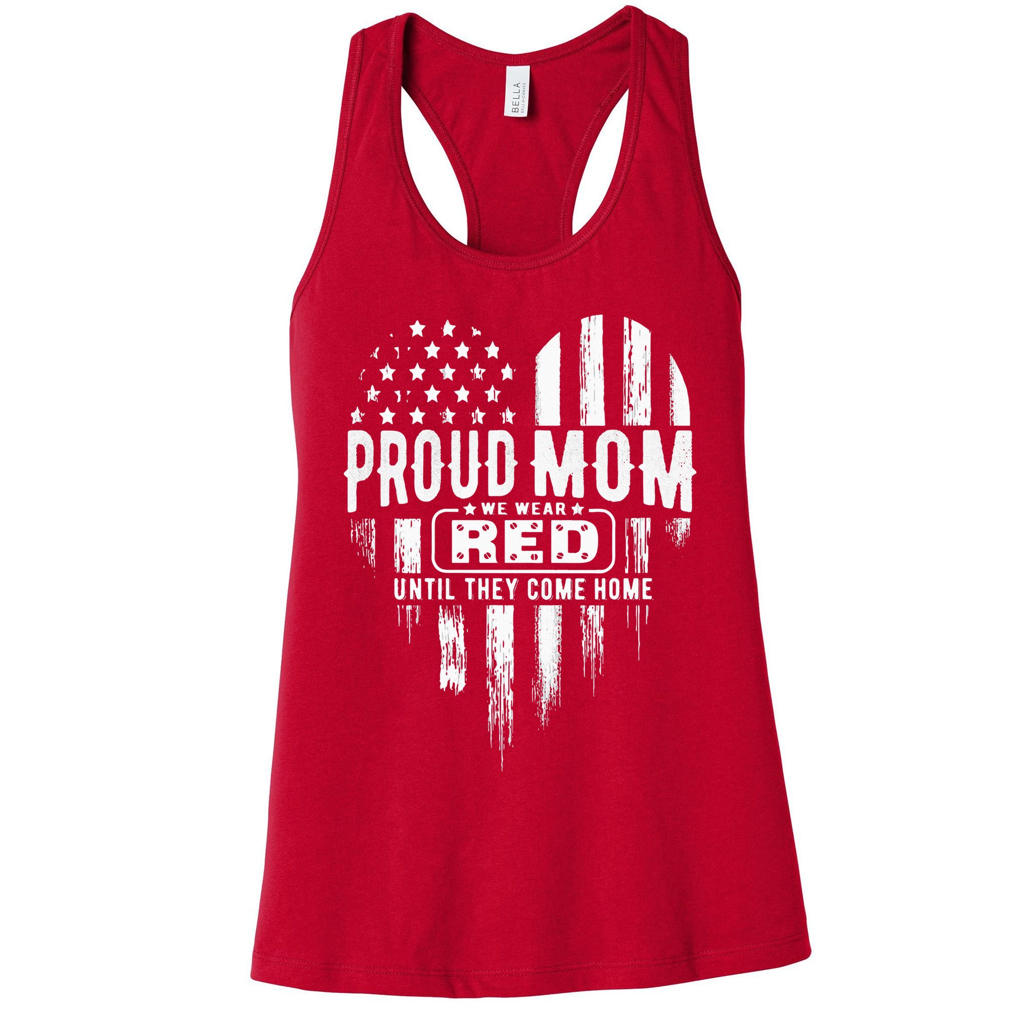 Proud Mom We Wear Red Friday Military Womens Tank Top
