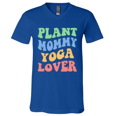 Plant Mommy Yoga Lover Succulent Mom Plant Mama Gift V-Neck T-Shirt