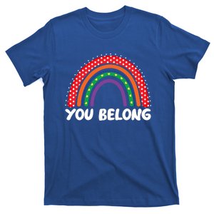 Pride Month You Belong Lgbt Rainbow Flag Gift T-Shirt