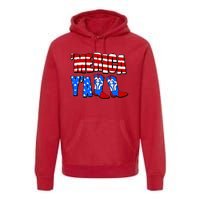 Patriotic Merica Yall Cowboy Cowgirl Boots Premium Hoodie