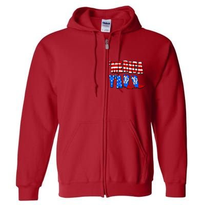 Patriotic Merica Yall Cowboy Cowgirl Boots Full Zip Hoodie