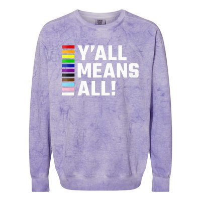 Pride Month Y’All Means All Lgbtq Colorblast Crewneck Sweatshirt