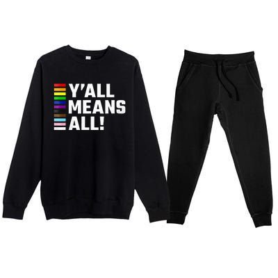 Pride Month Y’All Means All Lgbtq Premium Crewneck Sweatsuit Set