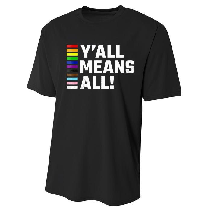 Pride Month Y’All Means All Lgbtq Performance Sprint T-Shirt