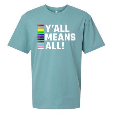 Pride Month Y’All Means All Lgbtq Sueded Cloud Jersey T-Shirt