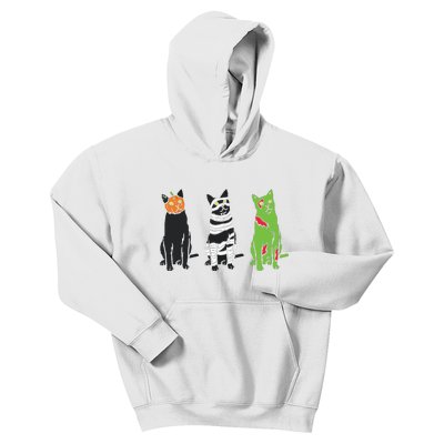 Pumpkin Mummy Zombie Black Cats Halloween Kitty Pet Gift Kids Hoodie