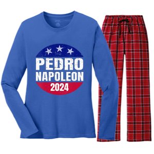  Pedro Napoleon 2024 Election Vote  Women's Long Sleeve Flannel Pajama Set 