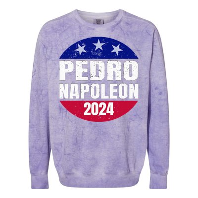 Pedro Napoleon 2024 Election Vote Womens Funny Colorblast Crewneck Sweatshirt