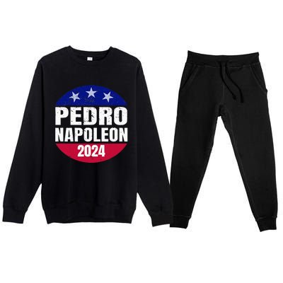 Pedro Napoleon 2024 Election Vote Womens Funny Premium Crewneck Sweatsuit Set