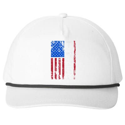 Patriotic Nurse 4th Of July American Flag Independence Day Snapback Five-Panel Rope Hat