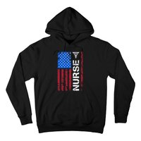 Patriotic Nurse 4th Of July American Flag Independence Day Hoodie